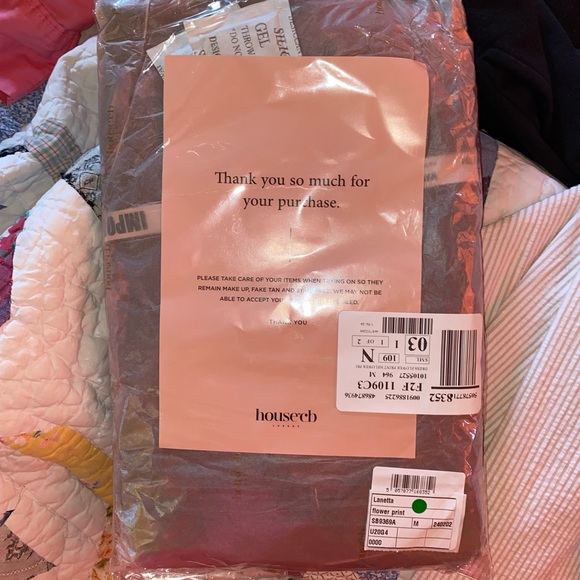 House of CB Lanetta Romantic NEW Floral Dress Medium Purple Burgundy Flower - Picture 6 of 12